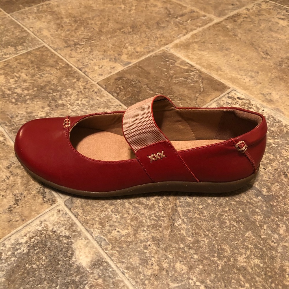 Clarks Medora Elie Red Leather Shoes